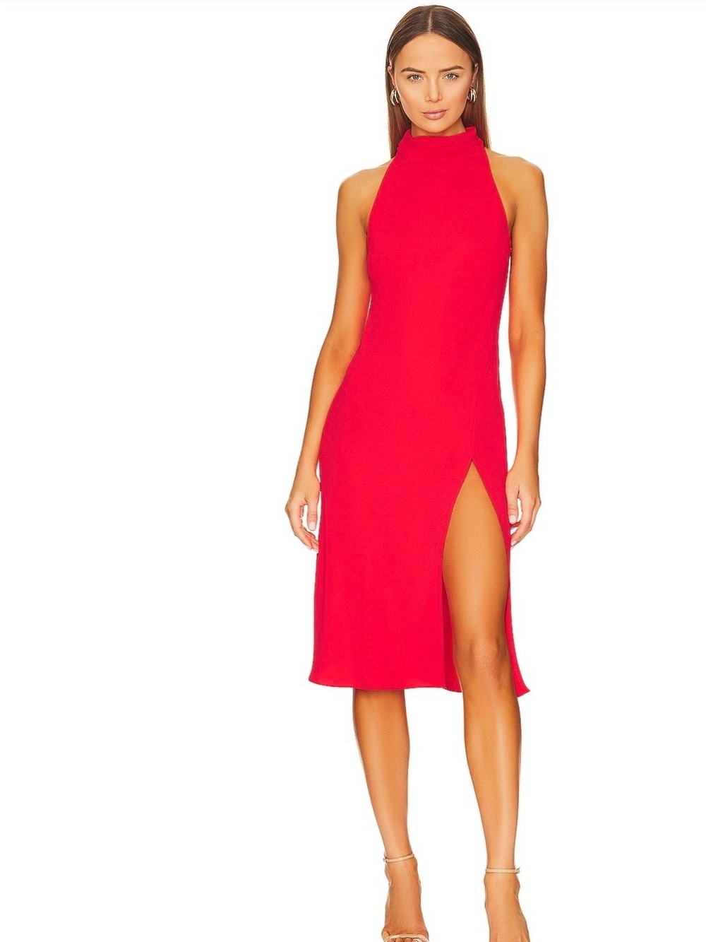 Amanda Uprichard Stanford dress in Crimson
